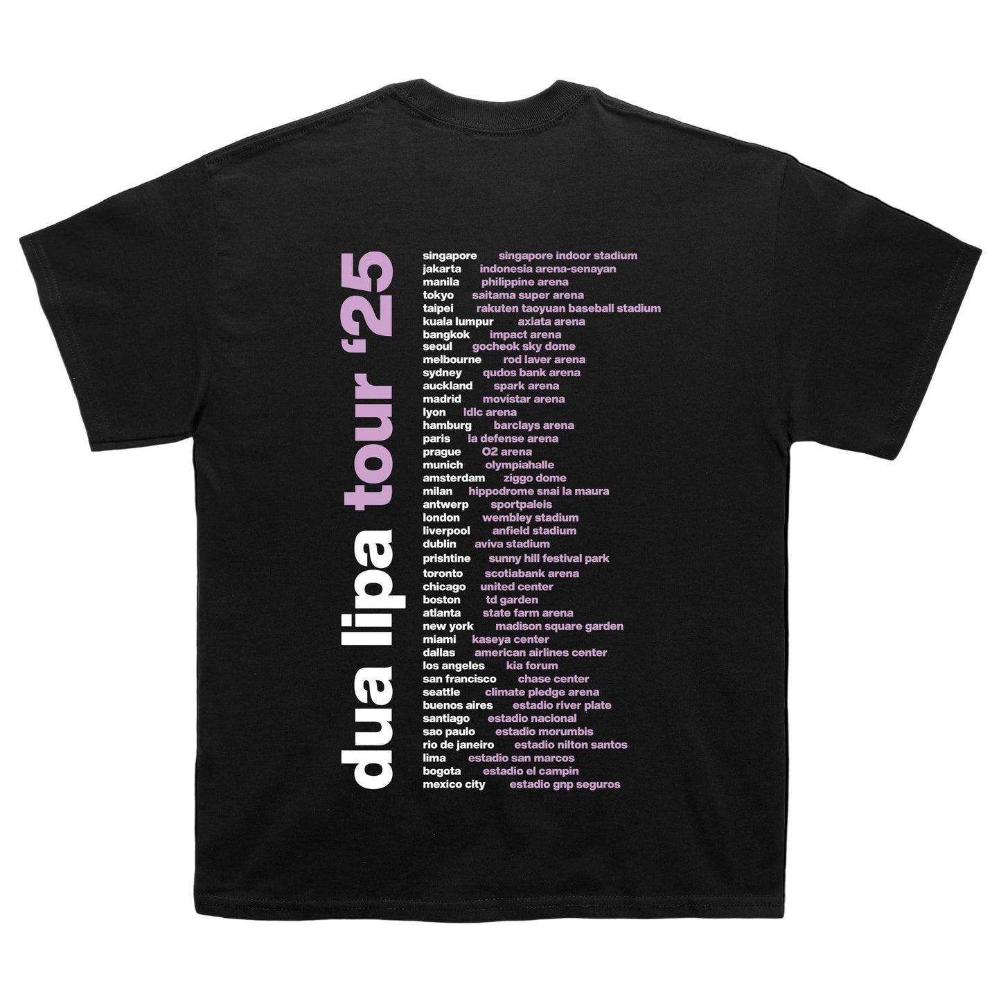 Dua Lipa Tour Merch - Dated Tour Tee
